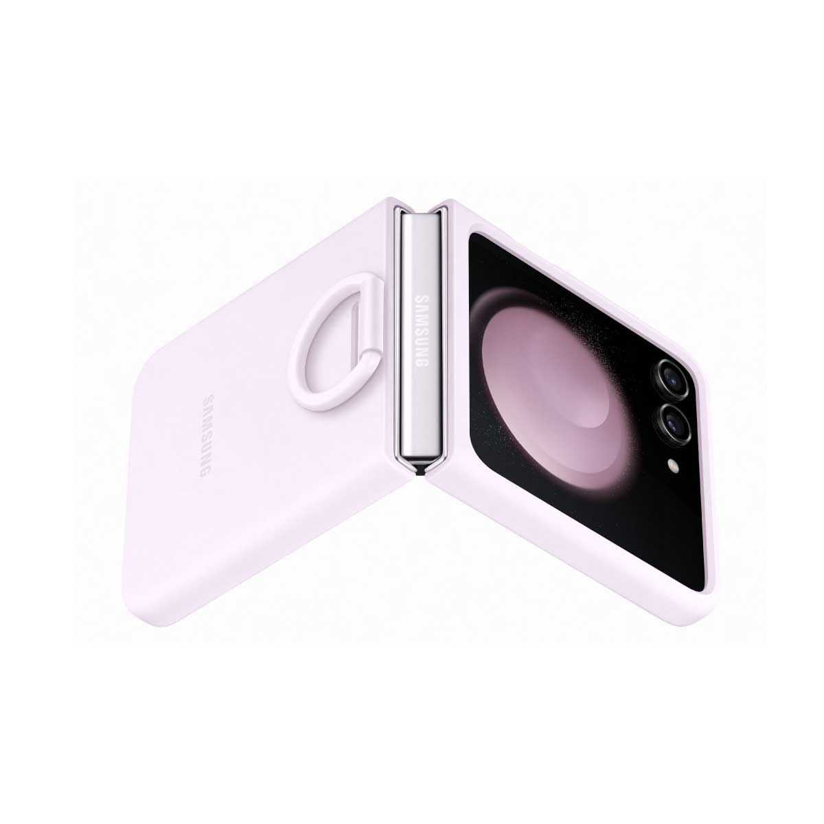 Galaxy  Z Flip5 Silicone Case with Ring Lavender
