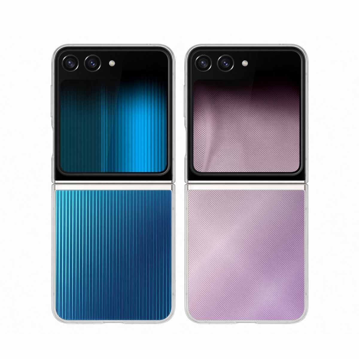 Galaxy Z Flip5  Flipsuit CaseTransparent / Card Blue+Violet