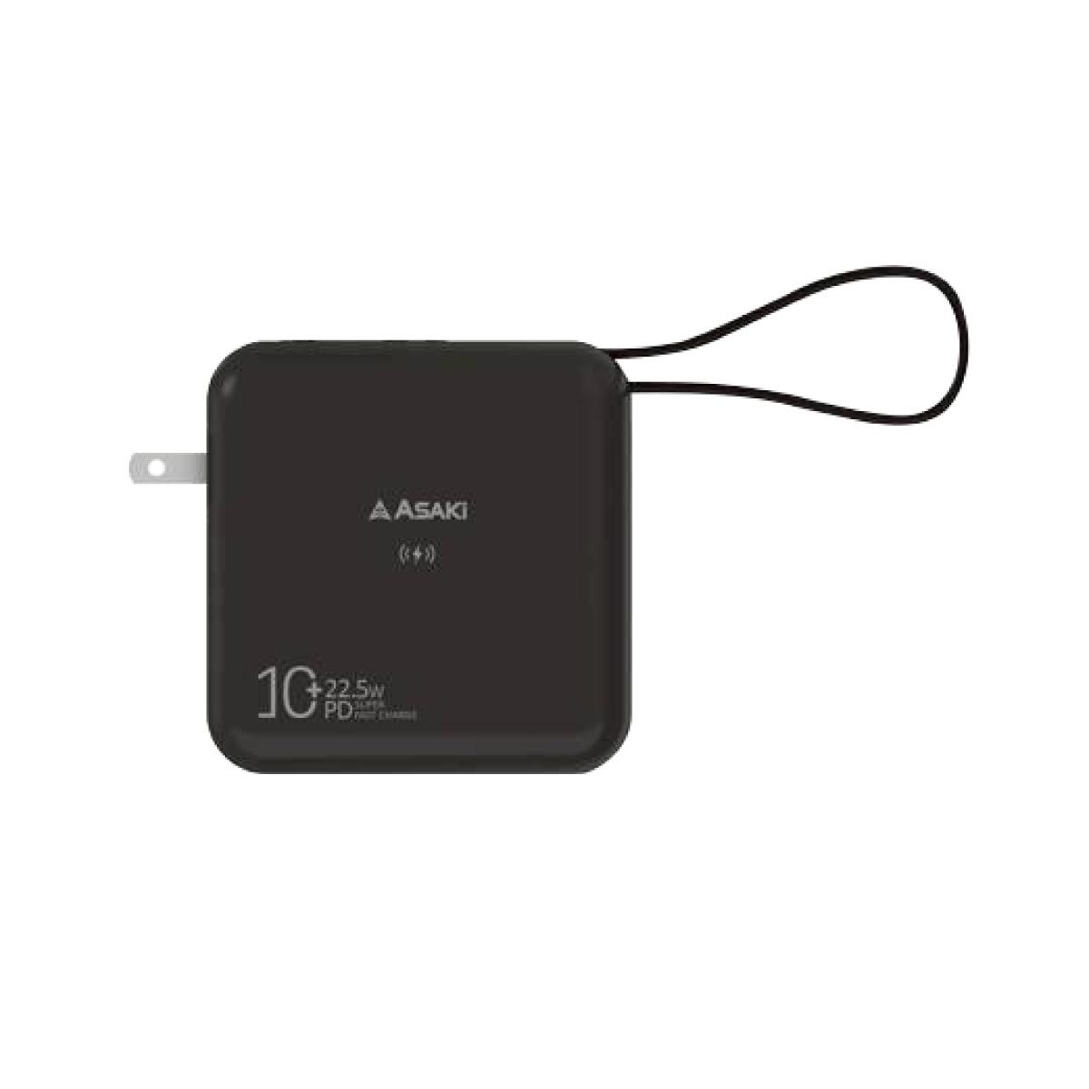 ASAKI Power Bank Asaki 10000mAh รุ่นA-B3101P/สีดำ