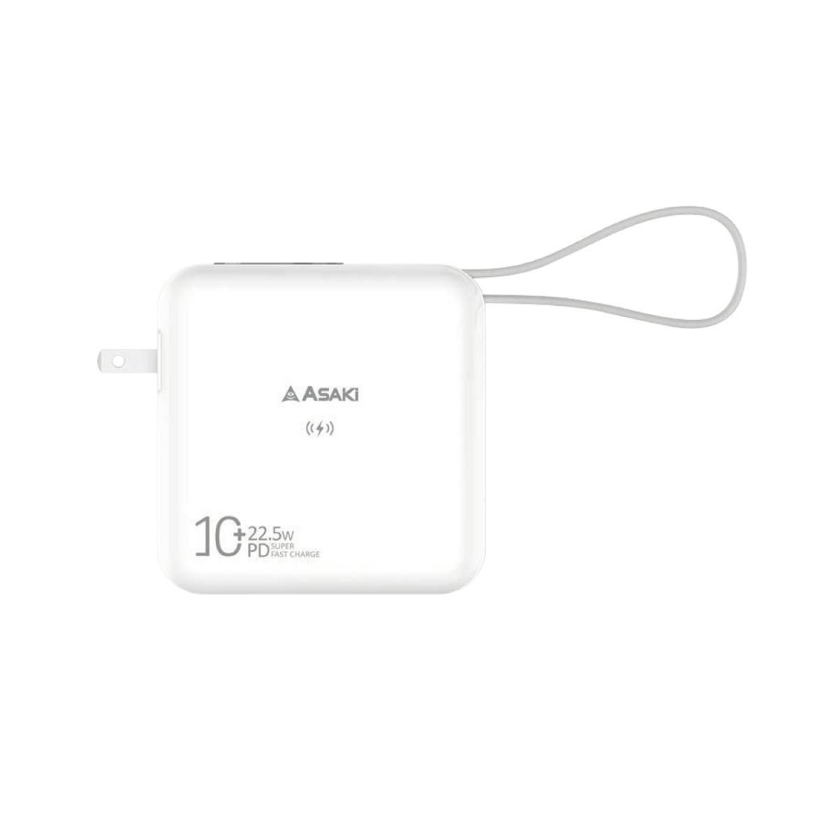 ASAKI  Power Bank Asaki 10000mAh รุ่นA-B3101P/สีขาว