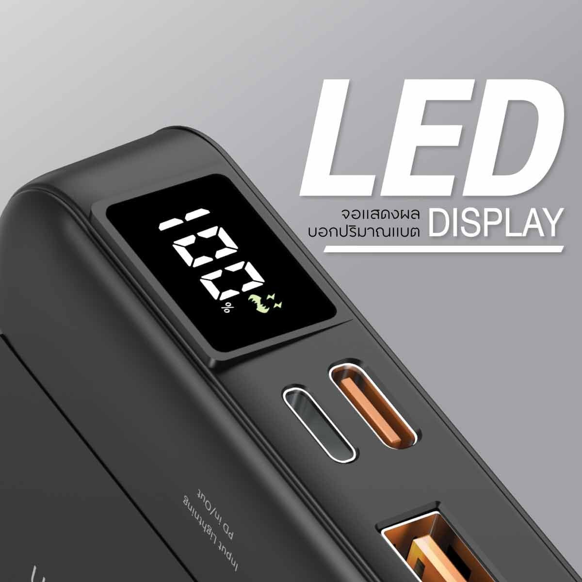 ASAKI Power Bank Asaki ชาร์จไร้สาย 10000mAh รุ่นA-B3115W/ดำ