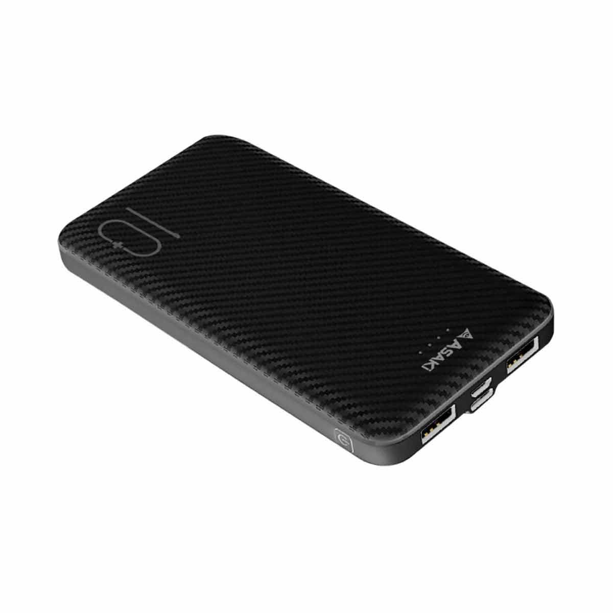 Asaki แบตเตอรี่สำรอง ความจุ 10000 mAh USB-A 2ช่อง สีดำ  รุ่น A-B3563