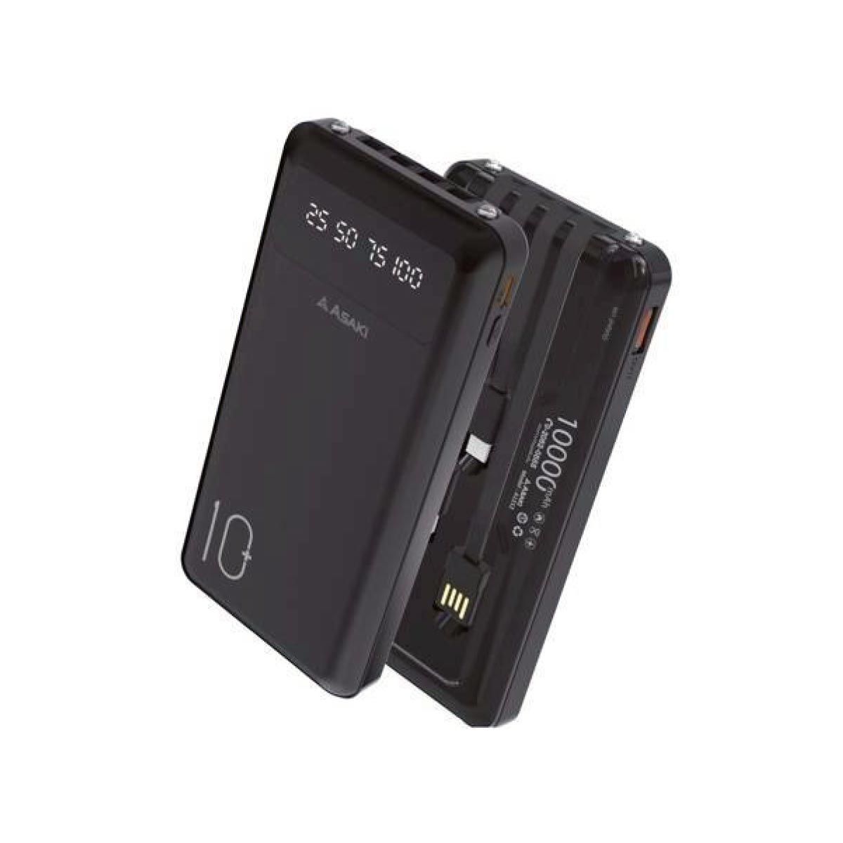 ASAKI Power Bank Asaki 10000mAh รุ่นA-B3582/สีดำ