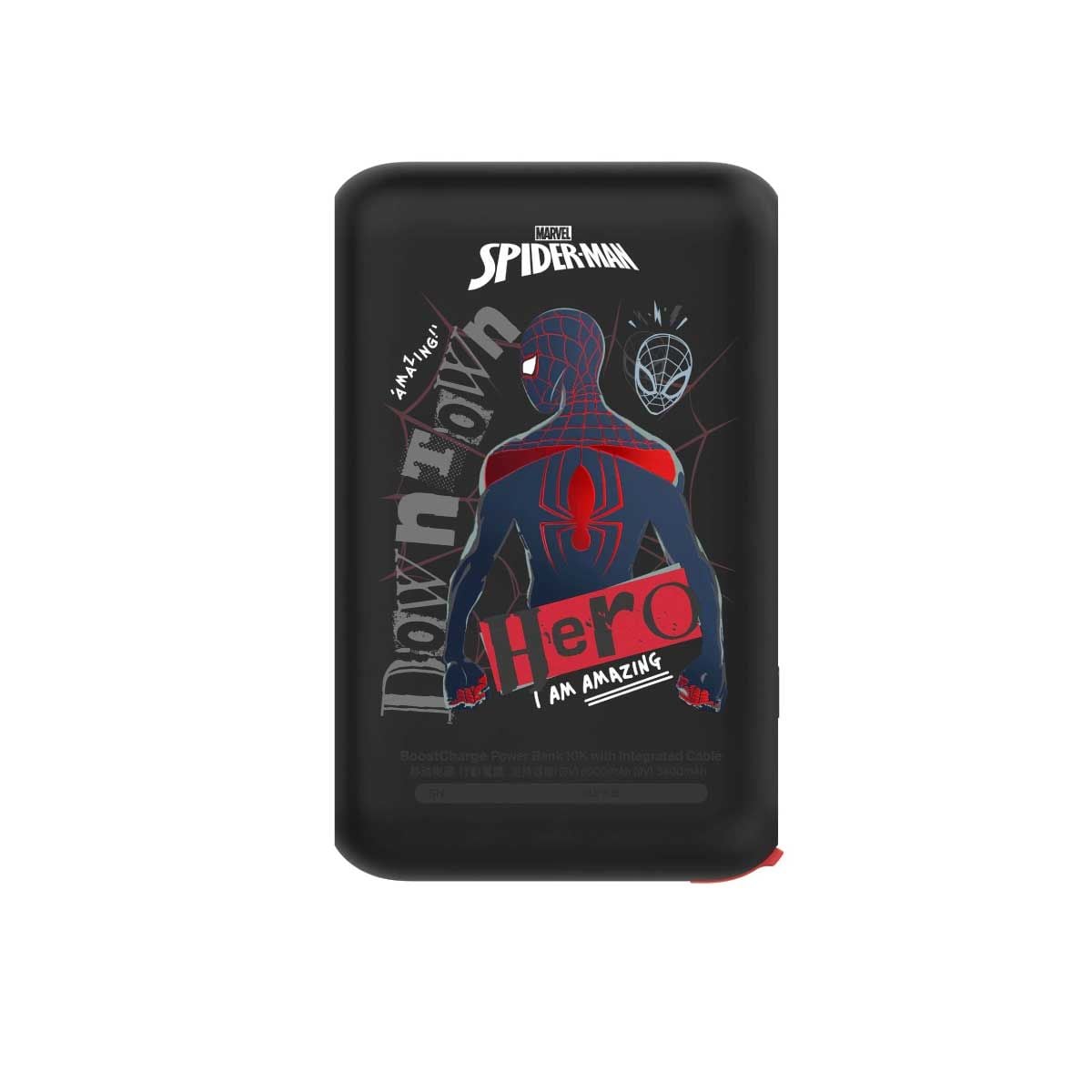 Belkin BoostCharge Power Bank (แบตเตอรี่สำรอง) 10000mAh with Integrated Cable - Spider-Man