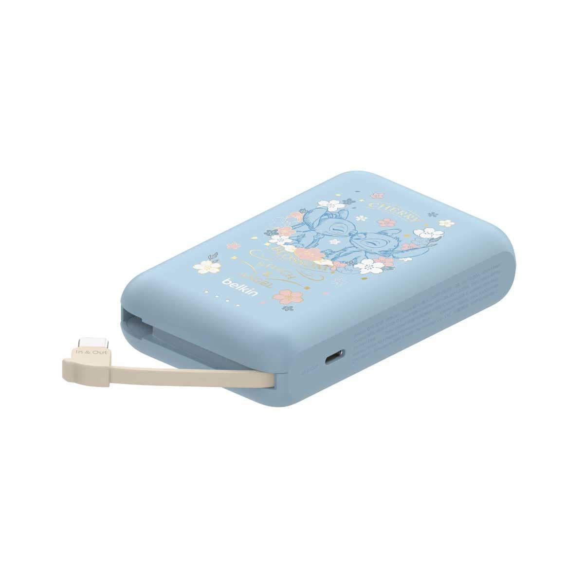 Belkin BoostCharge Power Bank (แบตเตอรี่สำรอง) 10000mAh with Integrated Cable - Stitch