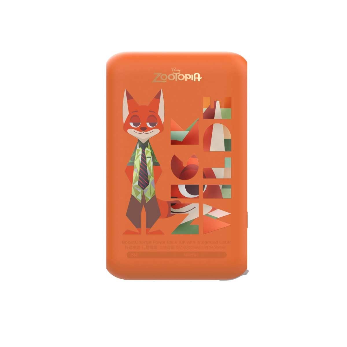 Belkin BoostCharge Power Bank (แบตเตอรี่สำรอง) 10000mAh with Integrated Cable - Zootopia