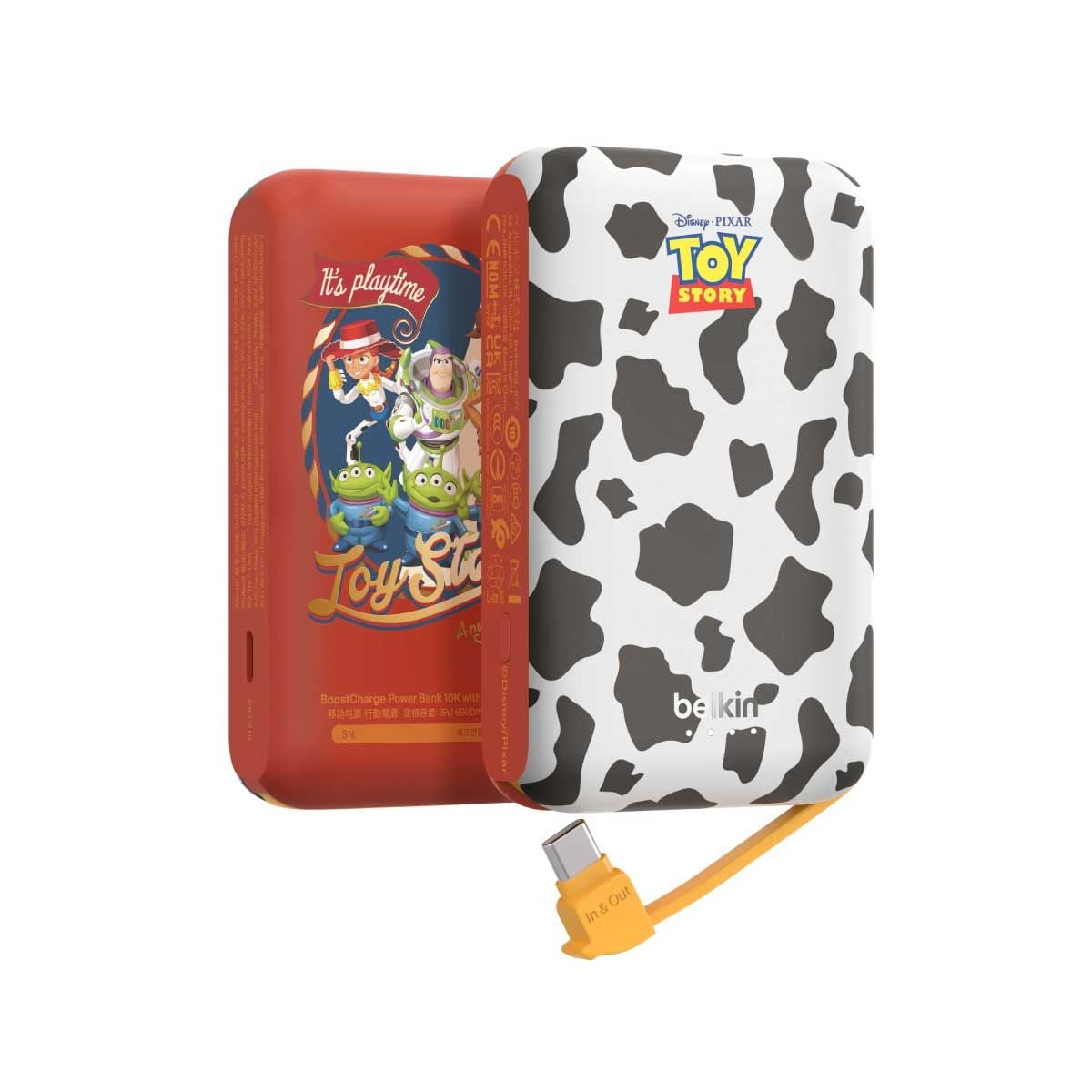 Belkin BoostCharge Power Bank (แบตเตอรี่สำรอง) 10000mAh with Integrated Cable - Toy Story