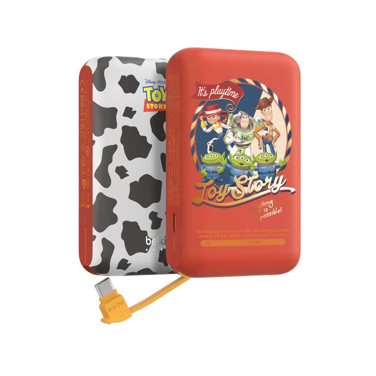 Belkin BoostCharge Power Bank (แบตเตอรี่สำรอง) 10000mAh with Integrated Cable - Toy Story