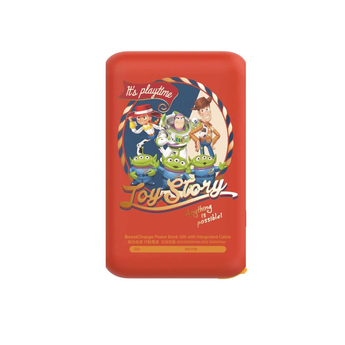 Belkin BoostCharge Power Bank (แบตเตอรี่สำรอง) 10000mAh with Integrated Cable - Toy Story