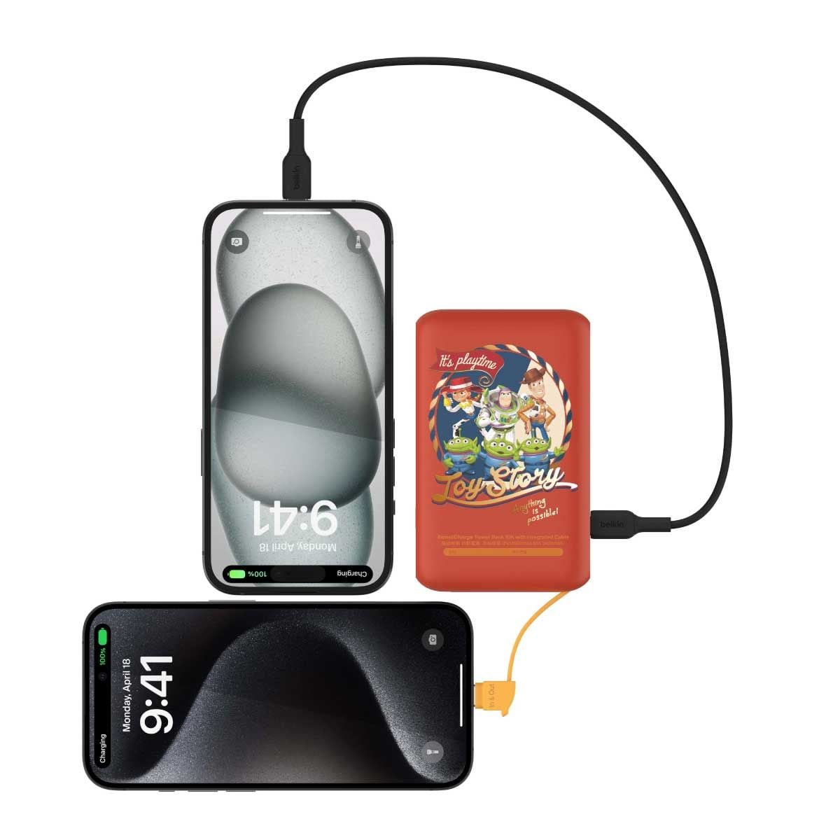 Belkin BoostCharge Power Bank (แบตเตอรี่สำรอง) 10000mAh with Integrated Cable - Toy Story