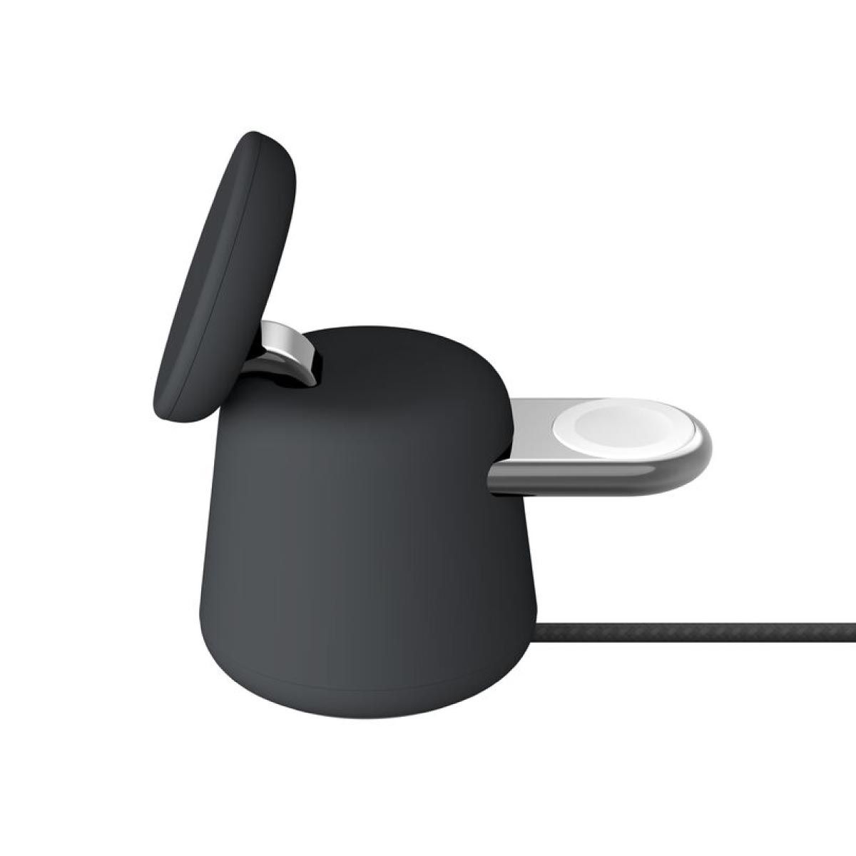 belkin แท่นชาร์จไร้สาย 2-in-1 พร้อม MagSafe 15W สีชาโคล