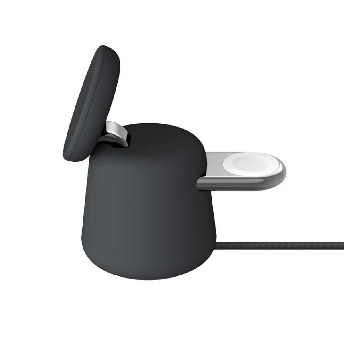 Belkin Wireless Charging Dock (แท่นชาร์จไร้สาย) 2 in 1 ชาร์จเร็วเทคโนโลยี Magsafe - สีดำ