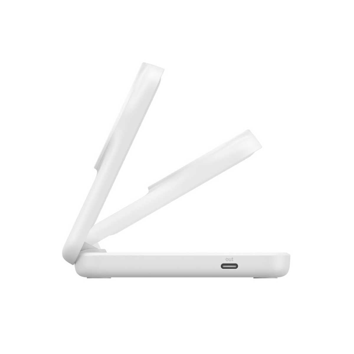 Belkin UltraCharge 2 in 1 (25W) Foldable Magnetic Charge (ที่ชาร์จไร้สาย) - สีขาว
