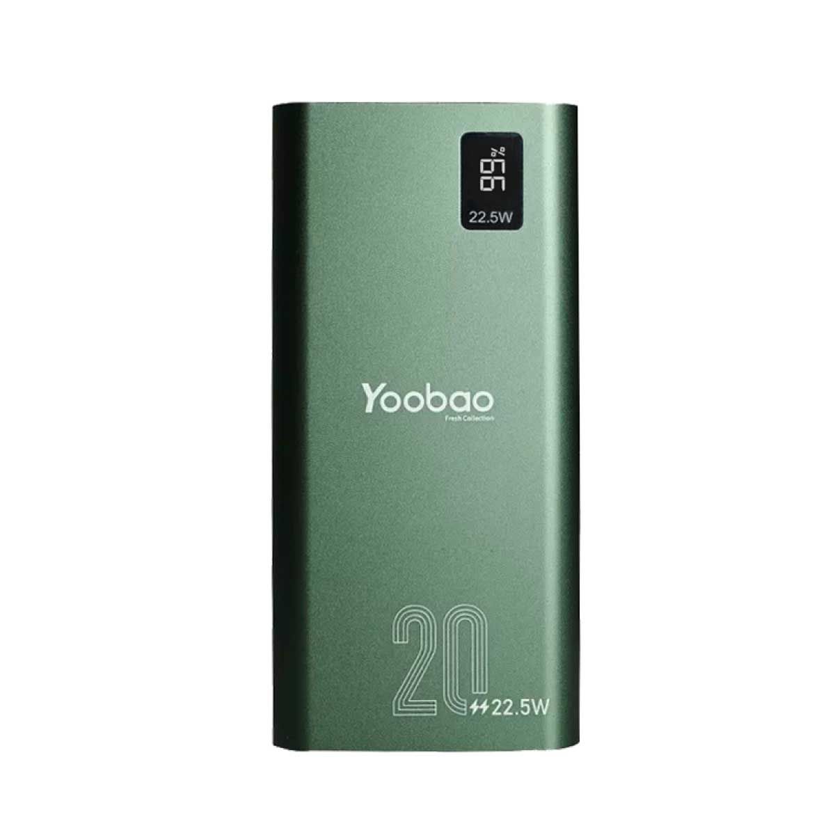 YOOBAO Powerbank 20000mAh รุ่นPD28-V2/Green Fast Charge/QC/PD20W รองรับการชาร์จเร็ว LCD Display Aluminum+ABS