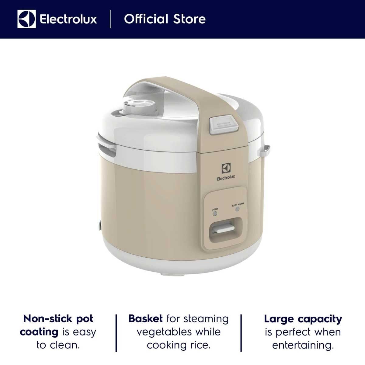 ELECTROLUX หม้อหุงข้าว รุ่น E4RC1-350B -ขนาด 1.8 ลิตร กำลังไฟ 770 วัตต์