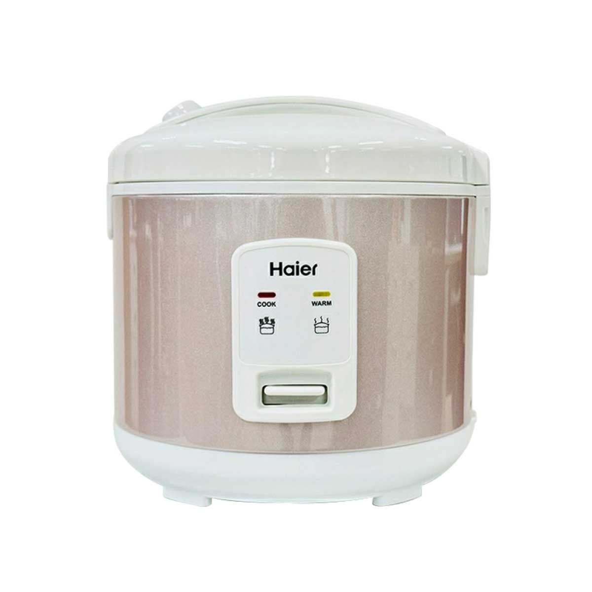 HAIER หม้อหุงข้าวอุ่นทิพย์1.8L 700W สีขาว/ชมพู รุ่นHRC-SM18