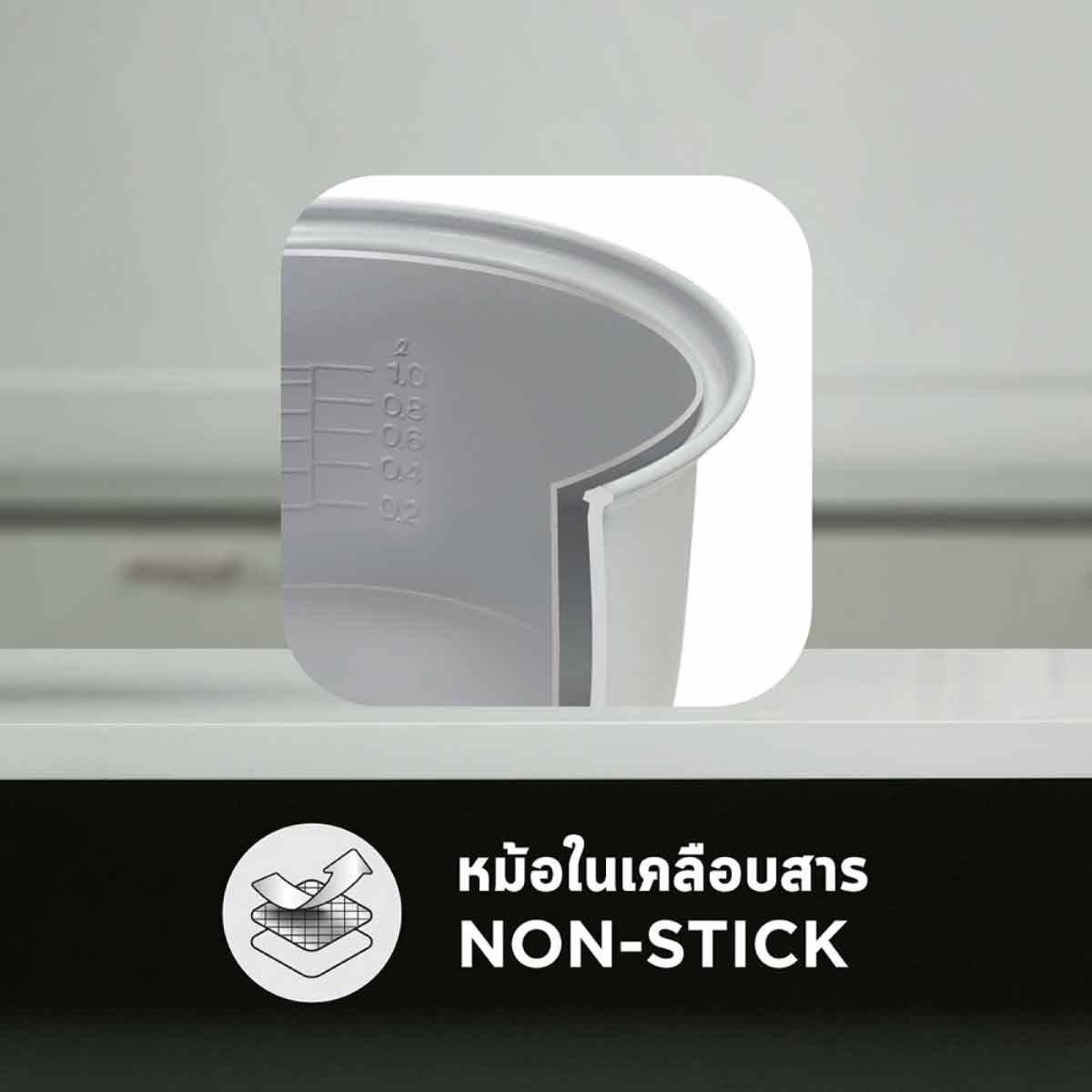 SHARP หม้อหุงข้าวอุ่นทิพย์คิวบ์ 1ลิตร สีชมพู KS-PR11ET(P)