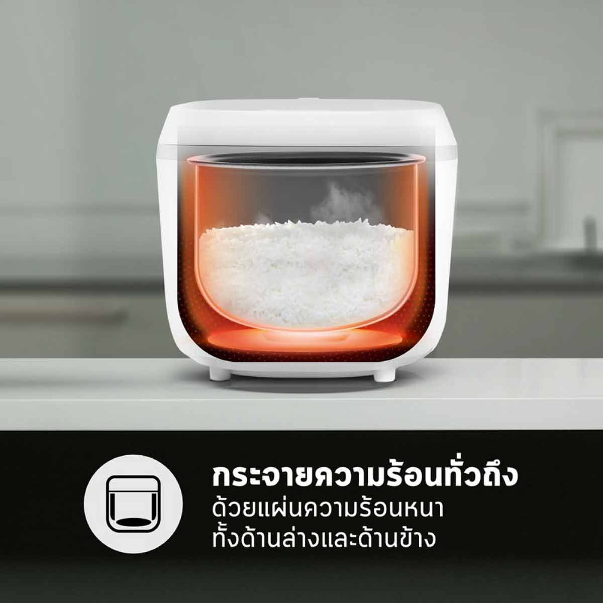 SHARP หม้อหุงข้าวอุ่นทิพย์คิวบ์ 1ลิตร สีชมพู KS-PR11ET(P)