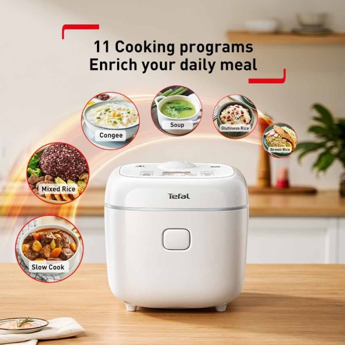 TEFAL หม้อหุงข้าวดิจิตอล1.8ลิตร AI 11โปรแกรม RK7711T0