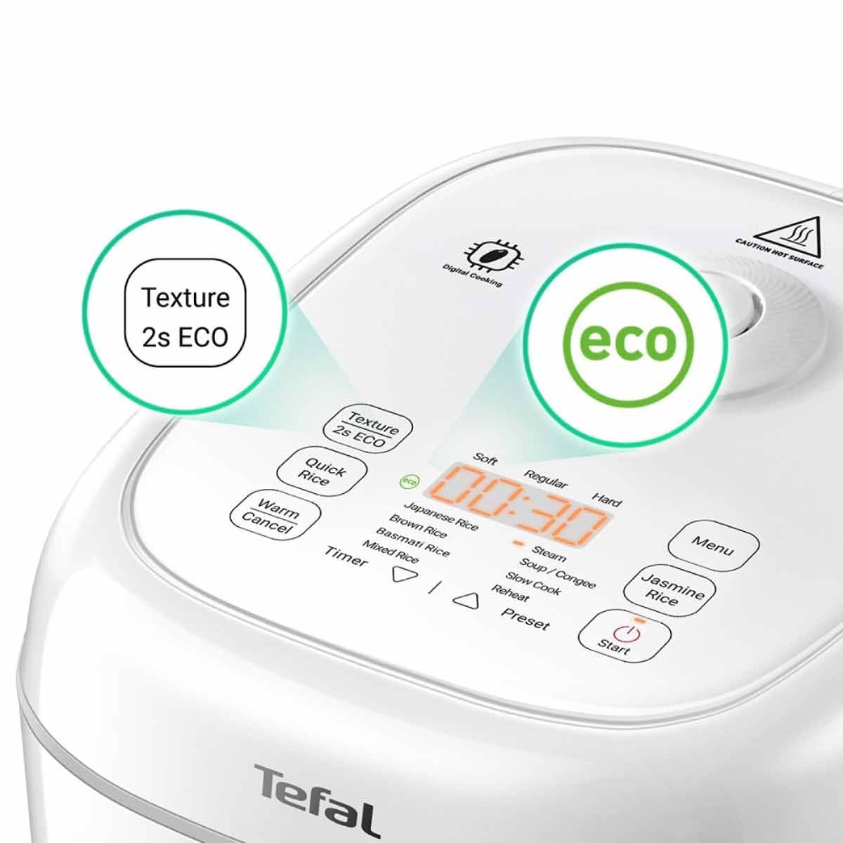 TEFAL หม้อหุงข้าวดิจิตอล1.8ลิตร AI 11โปรแกรม RK7711T0