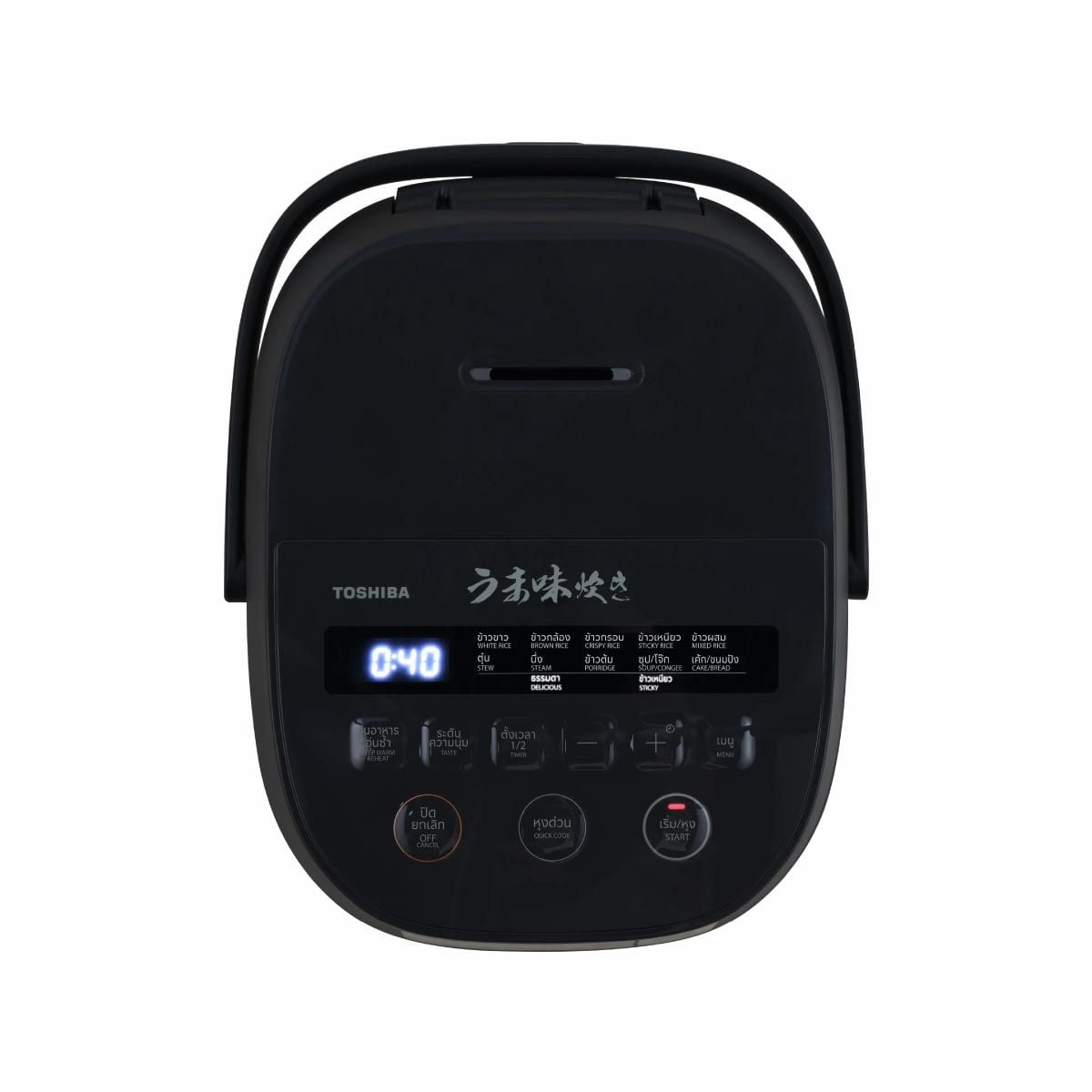 TOSHIBA หม้อหุงข้าวดิจิตอล 1 ลิตร สีดำ รุ่น RC-10DRVTH(H)