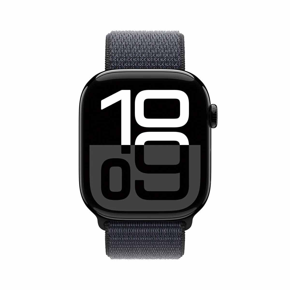 Apple Watch Series 10 GPS ตัวเรือนอะลูมิเนียม  สีเจ็ทแบล็ค 46mm  สายแบบ Sport Loop