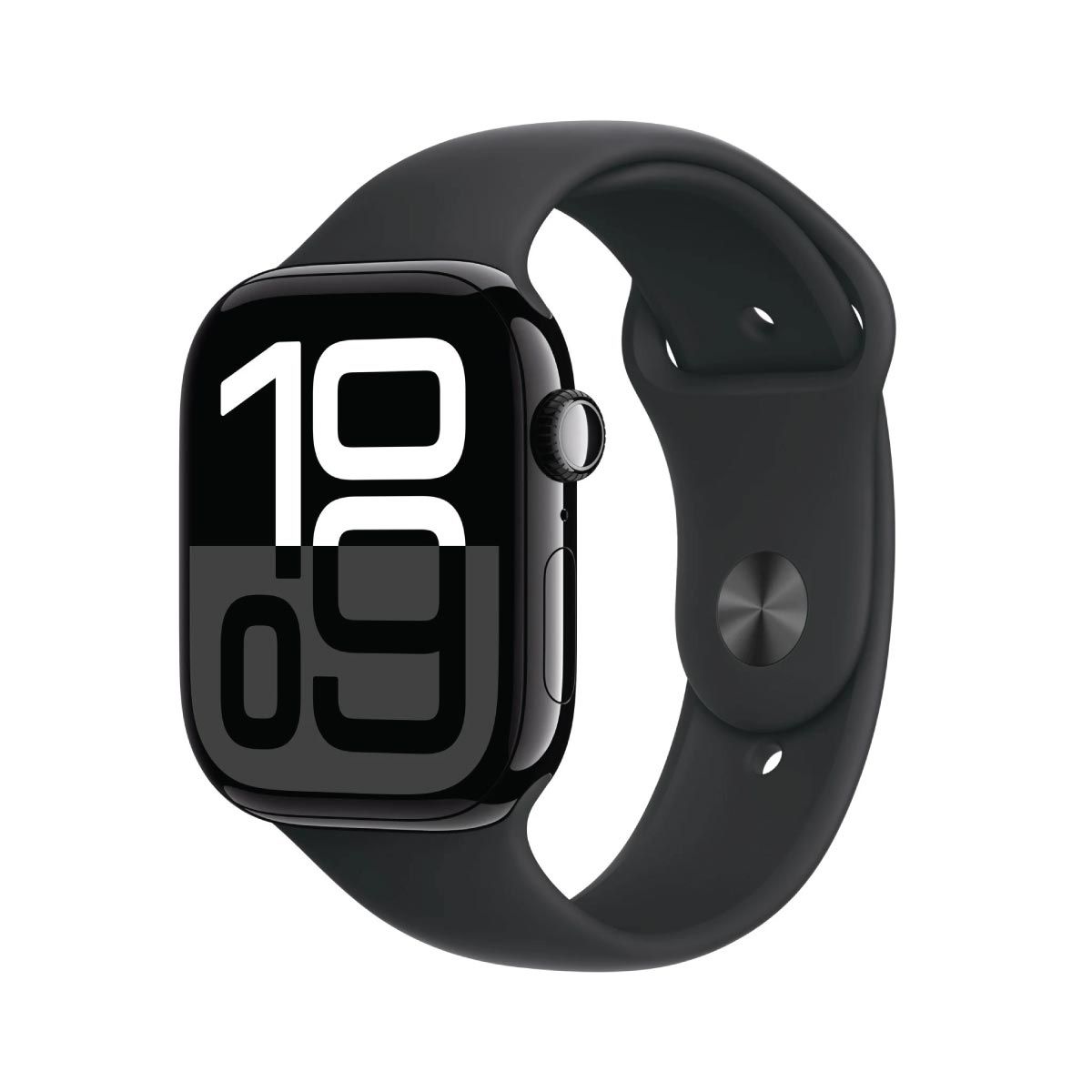 Apple Watch Series 10 46mm GPS Jet Black Aluminum Case / Black Sport Band S/M