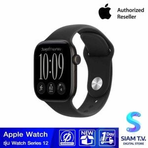 Apple Watch Series 12 รุ่น GPS + Cellular ตัวเรือนอะลูมิเนียม สีดำ 42 มม. สายแบบ Sport Band สีดำ ขนาด S/M (Pre-Order รับสินค้าวันที่ 19 ต.ค. 69 เป็นต้นไป)
