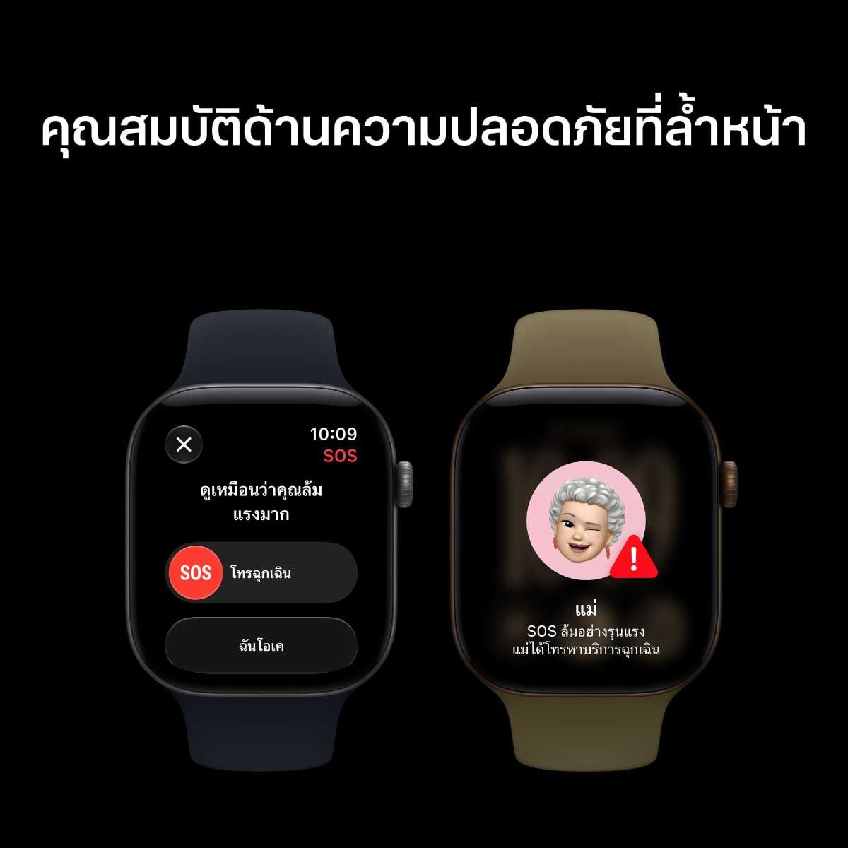 Apple Watch Series 12 รุ่น GPS + Cellular ตัวเรือนอะลูมิเนียม สีบรอนซ์เข้ม 42 มม. สายแบบ Sport Band สีเขียวมะกอก ขนาด S/M (Pre-Order รับสินค้าวันที่ 19 ต.ค. 69 เป็นต้นไป)