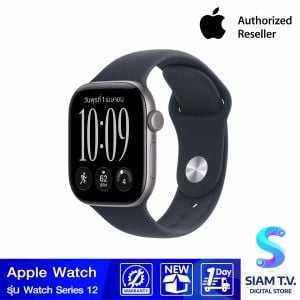Apple Watch Series 12 รุ่น GPS + Cellular ตัวเรือนอะลูมิเนียม สีเทาสเปซเกรย์ 42 มม. สายแบบ Sport Band สีนาวีบลู ขนาด S/M (Pre-Order รับสินค้าวันที่ 19 ต.ค. 69 เป็นต้นไป)