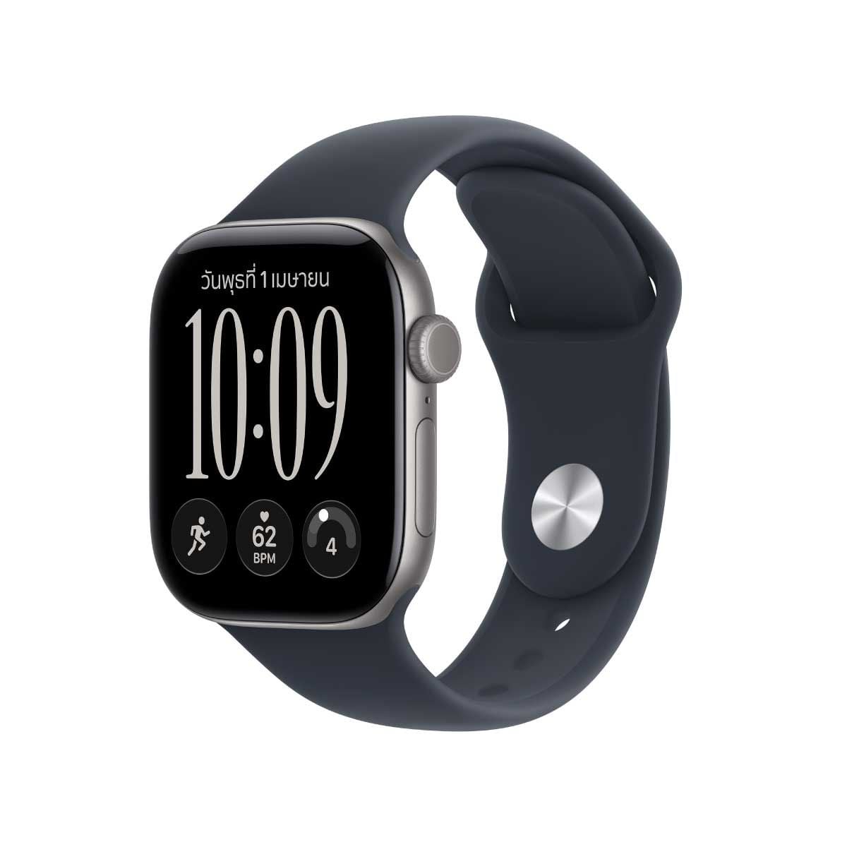 Apple Watch Series 12 รุ่น GPS + Cellular ตัวเรือนอะลูมิเนียม สีเทาสเปซเกรย์ 42 มม. สายแบบ Sport Band สีนาวีบลู ขนาด S/M (Pre-Order รับสินค้าวันที่ 19 ต.ค. 69 เป็นต้นไป)