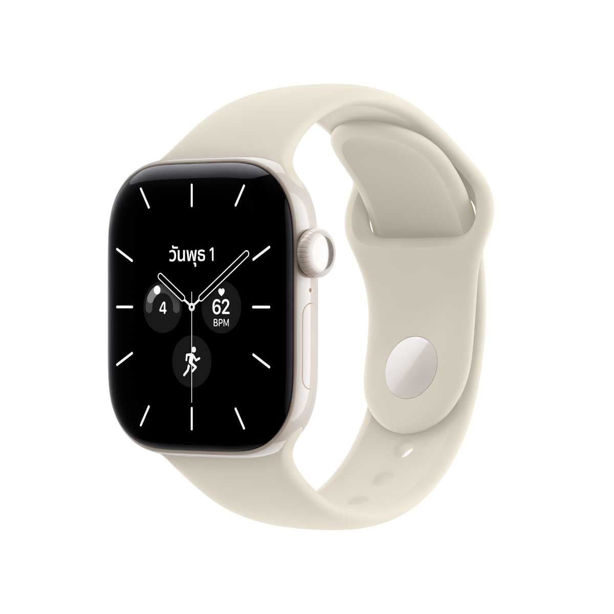 Apple Watch Series 12 รุ่น GPS + Cellular ตัวเรือนเซรามิก สีขาวไข่มุก 42 มม. สายแบบ Sport Band สีทราย ขนาด S/M (Pre-Order รับสินค้าวันที่ 19 ต.ค. 69 เป็นต้นไป)