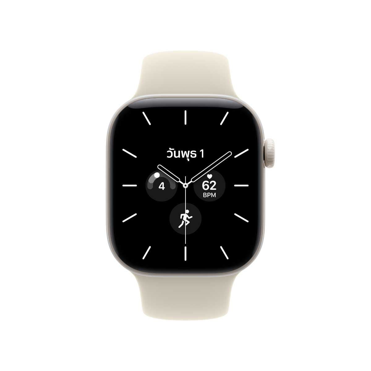 Apple Watch Series 12 รุ่น GPS + Cellular ตัวเรือนเซรามิก สีขาวไข่มุก 42 มม. สายแบบ Sport Band สีทราย ขนาด S/M (Pre-Order รับสินค้าวันที่ 19 ต.ค. 69 เป็นต้นไป)