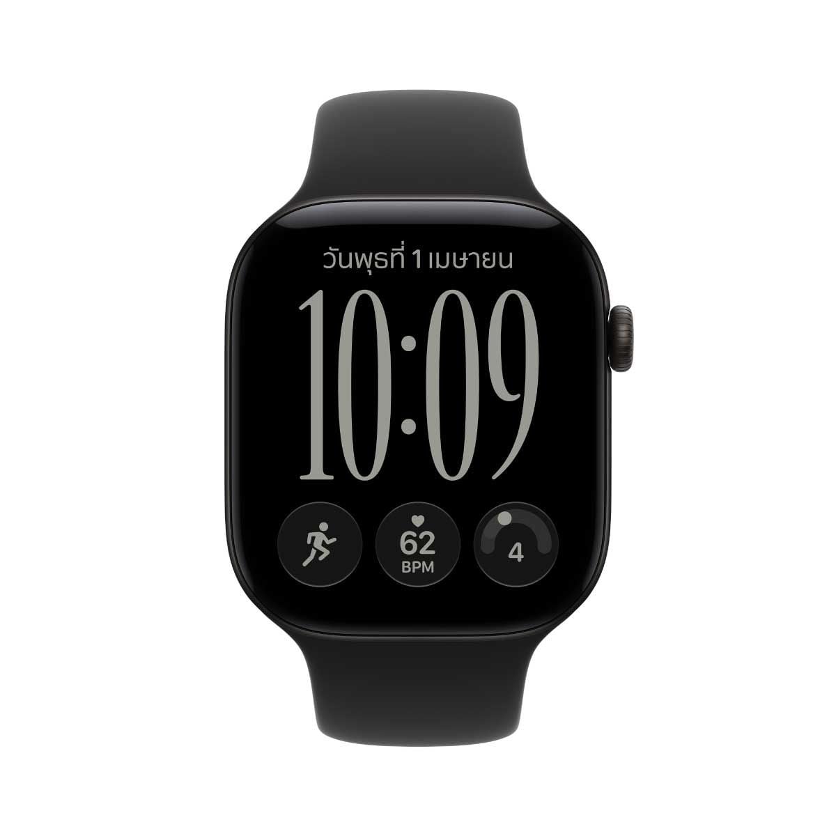 Apple Watch Series 12 รุ่น GPS + Cellular ตัวเรือนอะลูมิเนียม สีดำ 46 มม. สายแบบ Sport Band สีดำ ขนาด M/L (Pre-Order รับสินค้าวันที่ 19 ต.ค. 69 เป็นต้นไป)