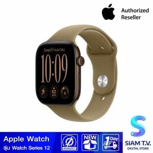 Apple Watch Series 12 รุ่น GPS + Cellular ตัวเรือนอะลูมิเนียม สีบรอนซ์เข้ม 46 มม. สายแบบ Sport Band สีเขียวมะกอก ขนาด M/L (Pre-Order รับสินค้าวันที่ 19 ต.ค. 69 เป็นต้นไป)