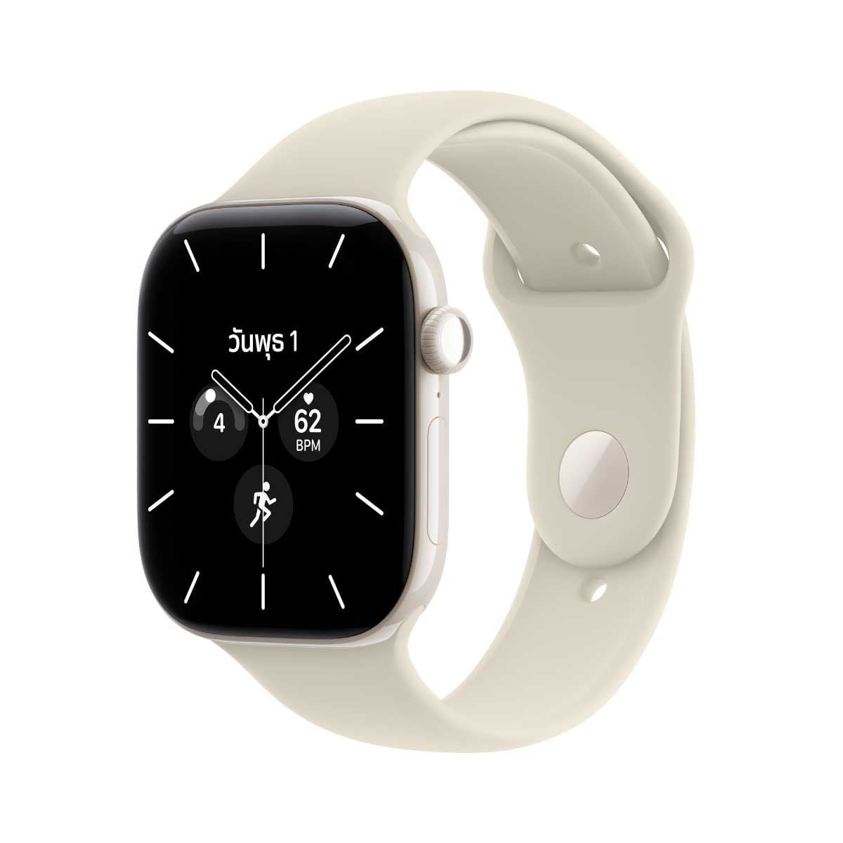 Apple Watch Series 12 รุ่น GPS + Cellular ตัวเรือนเซรามิก สีขาวไข่มุก 46 มม. สายแบบ Sport Band สีทราย ขนาด M/L (Pre-Order รับสินค้าวันที่ 19 ต.ค. 69 เป็นต้นไป)