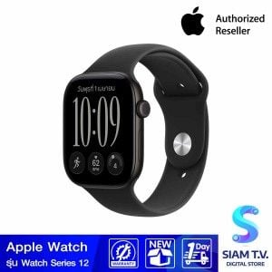 Apple Watch Series 12 รุ่น GPS ตัวเรือนอะลูมิเนียม สีดำ 46 มม. สายแบบ Sport Band สีดำ ขนาด M/L (Pre-Order รับสินค้าวันที่ 19 ต.ค. 69 เป็นต้นไป)