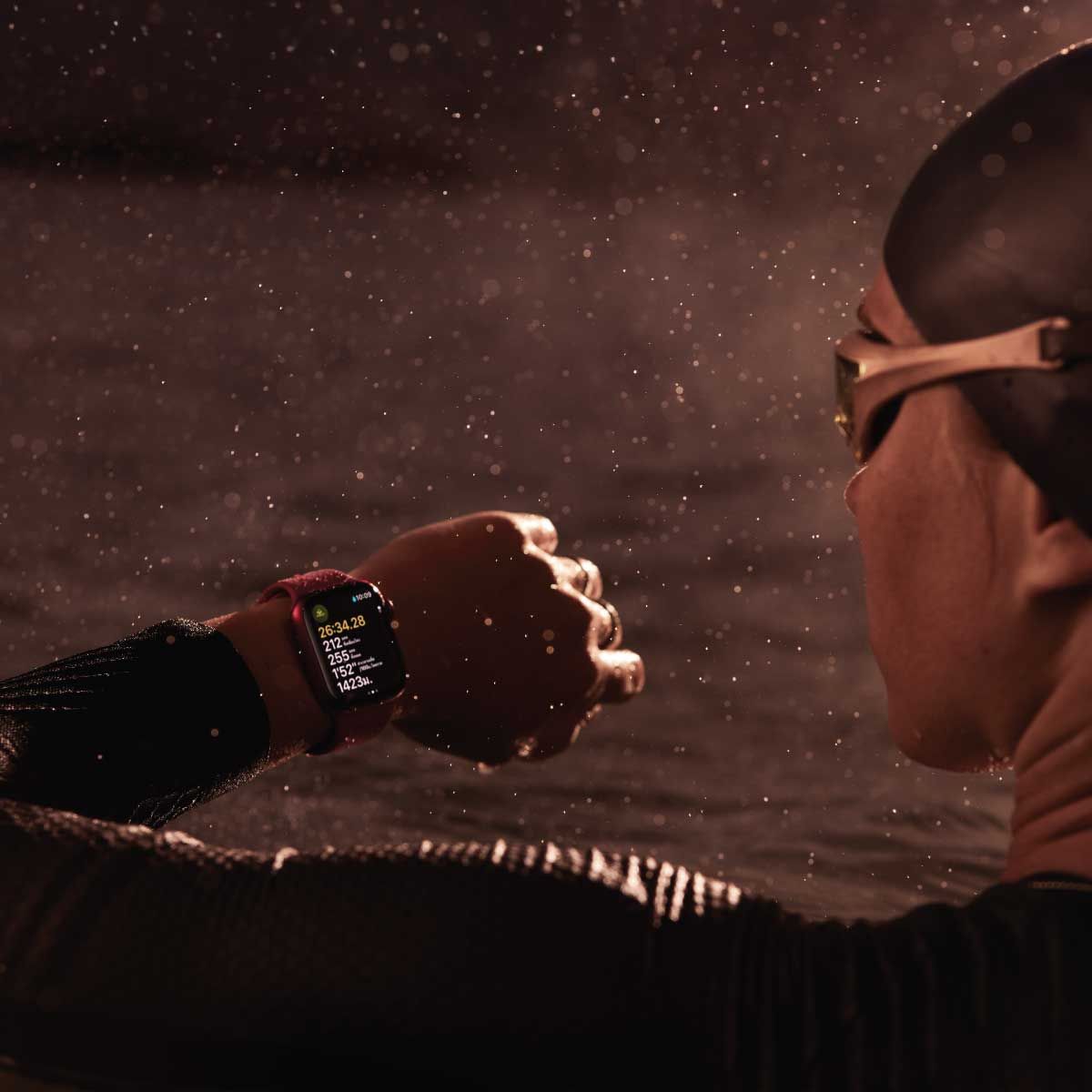 Apple Watch Series 9 ตัวเรือนอะลูมิเนียม สี Pink ขนาด 41มม. รุ่น GPS สายแบบ Sport Band (S/M)