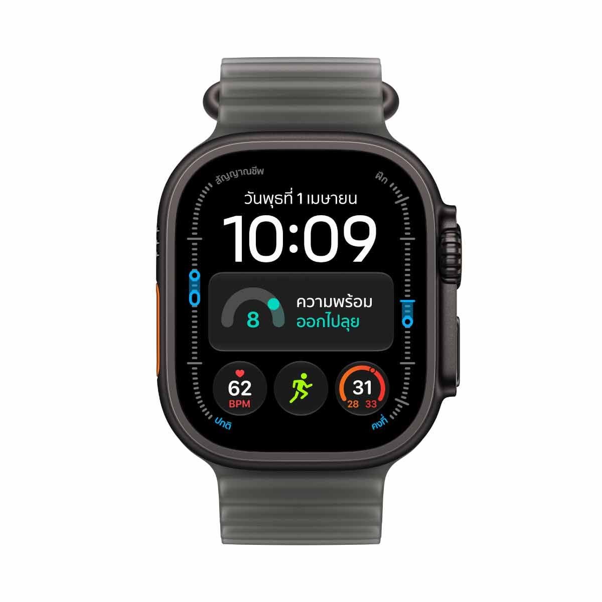 Apple Watch Ultra 4 รุ่น GPS + Cellular ตัวเรือนไทเทเนียม สีดำ 49 มม. สายแบบ Ocean Band สีดำโปร่งแสง (Pre-Order รับสินค้าวันที่ 19 ต.ค. 69 เป็นต้นไป)