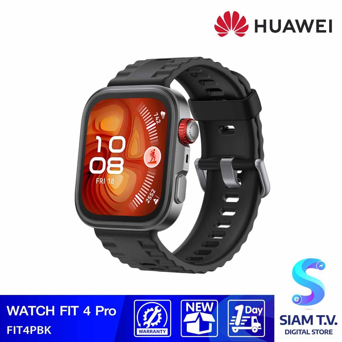 HUAWEI WATCH FIT 4 Pro (Black)  สายฟลูโรอีลาสโตเมอร์