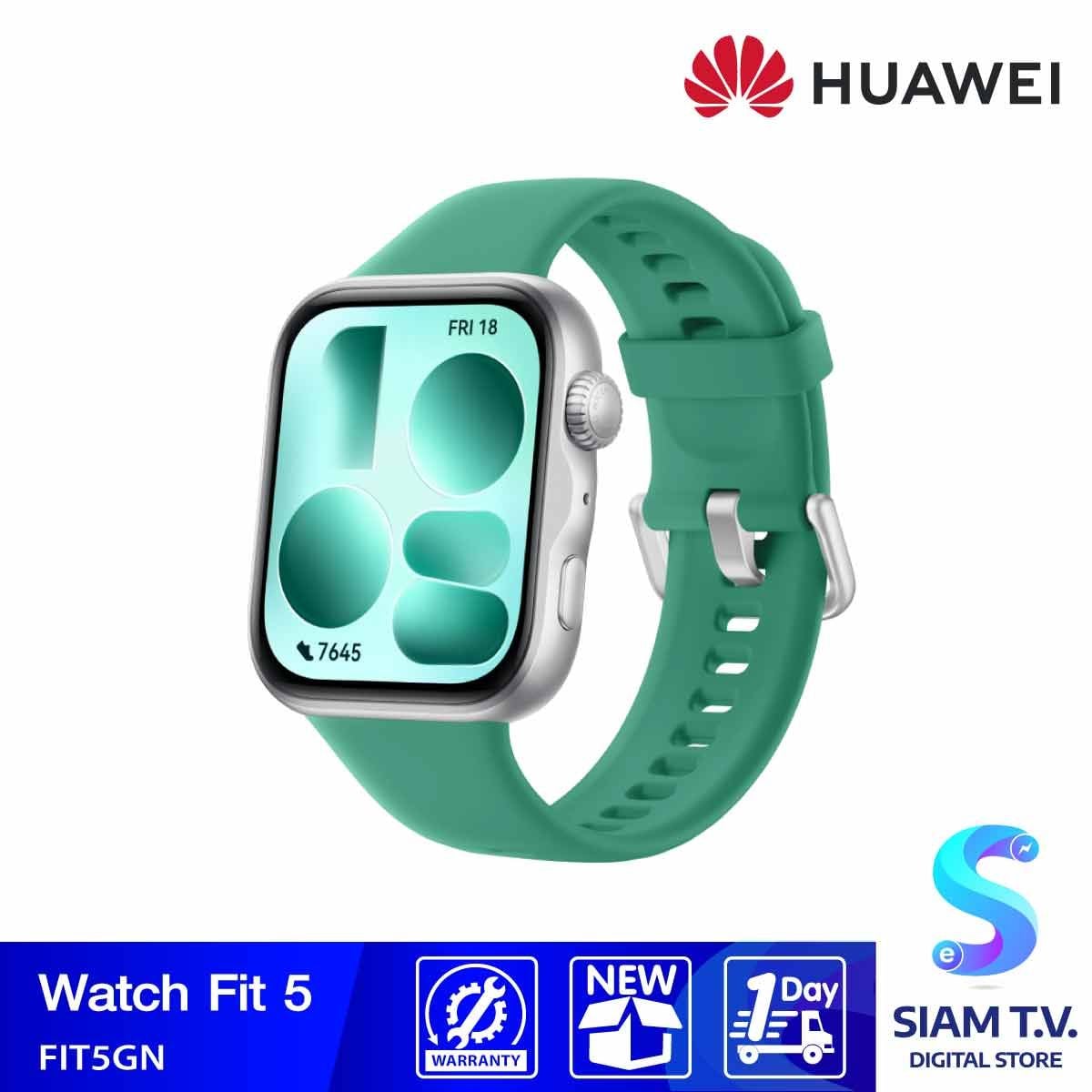 Huawei Watch Fit 5 - Green (Fluoroelastomer Strap)