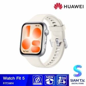 Huawei Watch Fit 5 - White (Fluoroelastomer Strap)