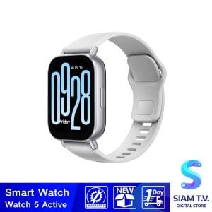 Xiaomi Redmi Watch 5Active นาฬิกาสมาร์ทวอทช์ คุยโทรศัพท์ผ่านนาฬิกาได้ (Silver)