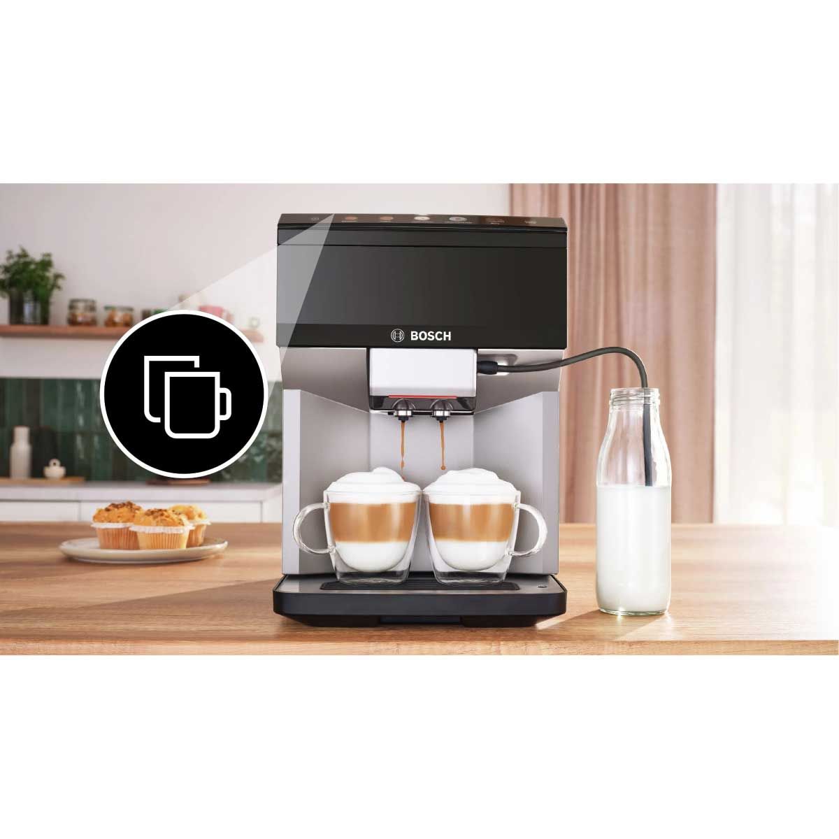 BOSCH  เครื่องชงกาแฟอัตโนมัติ 9โปรแกรม Series4 รุ่น  TPE40307