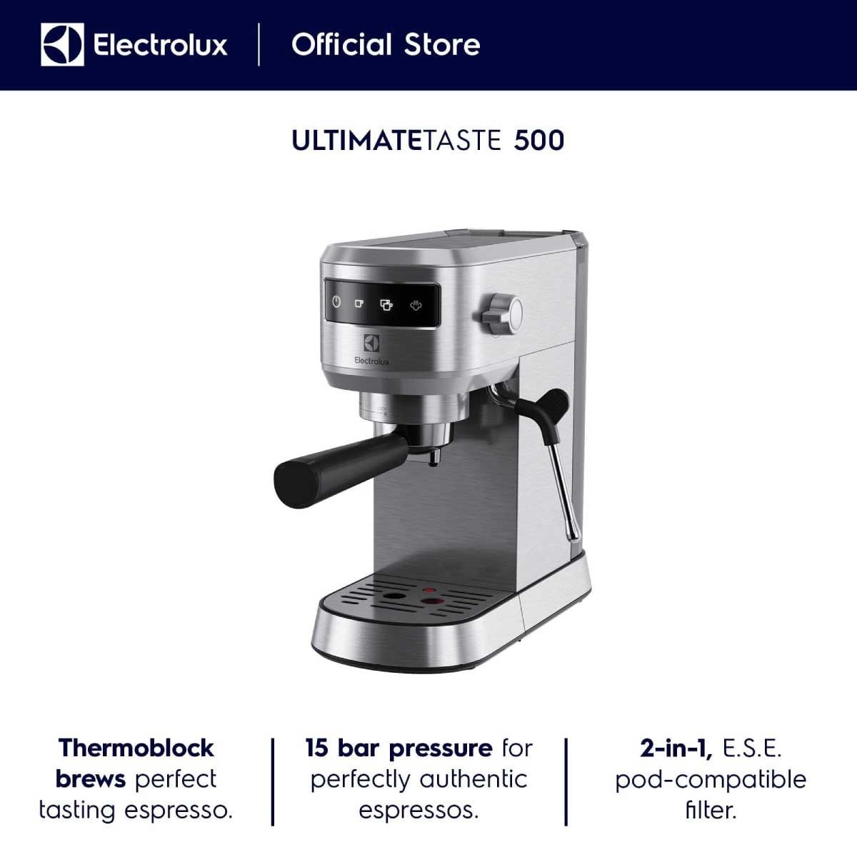 ELECTROLUX เครื่องชงกาแฟ 15บาร์ รุ่นE5EC1-50ST