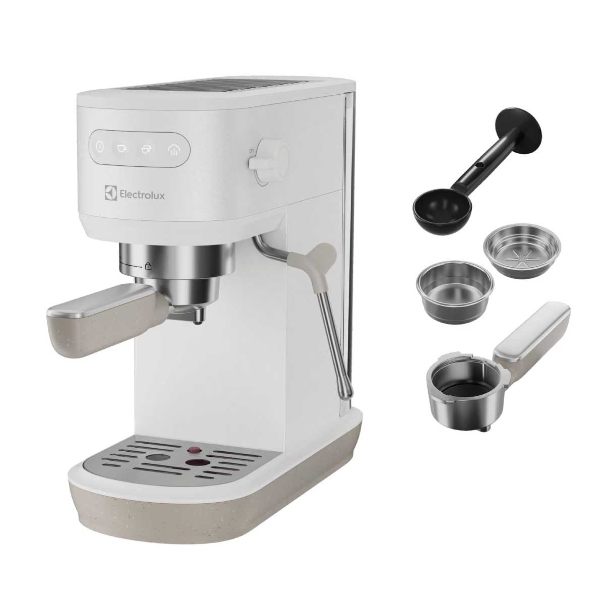 ELECTROLUX เครื่องชงกาแฟEspresso แรงดัน15บาร์ สีขาว E6EC1-70 0W