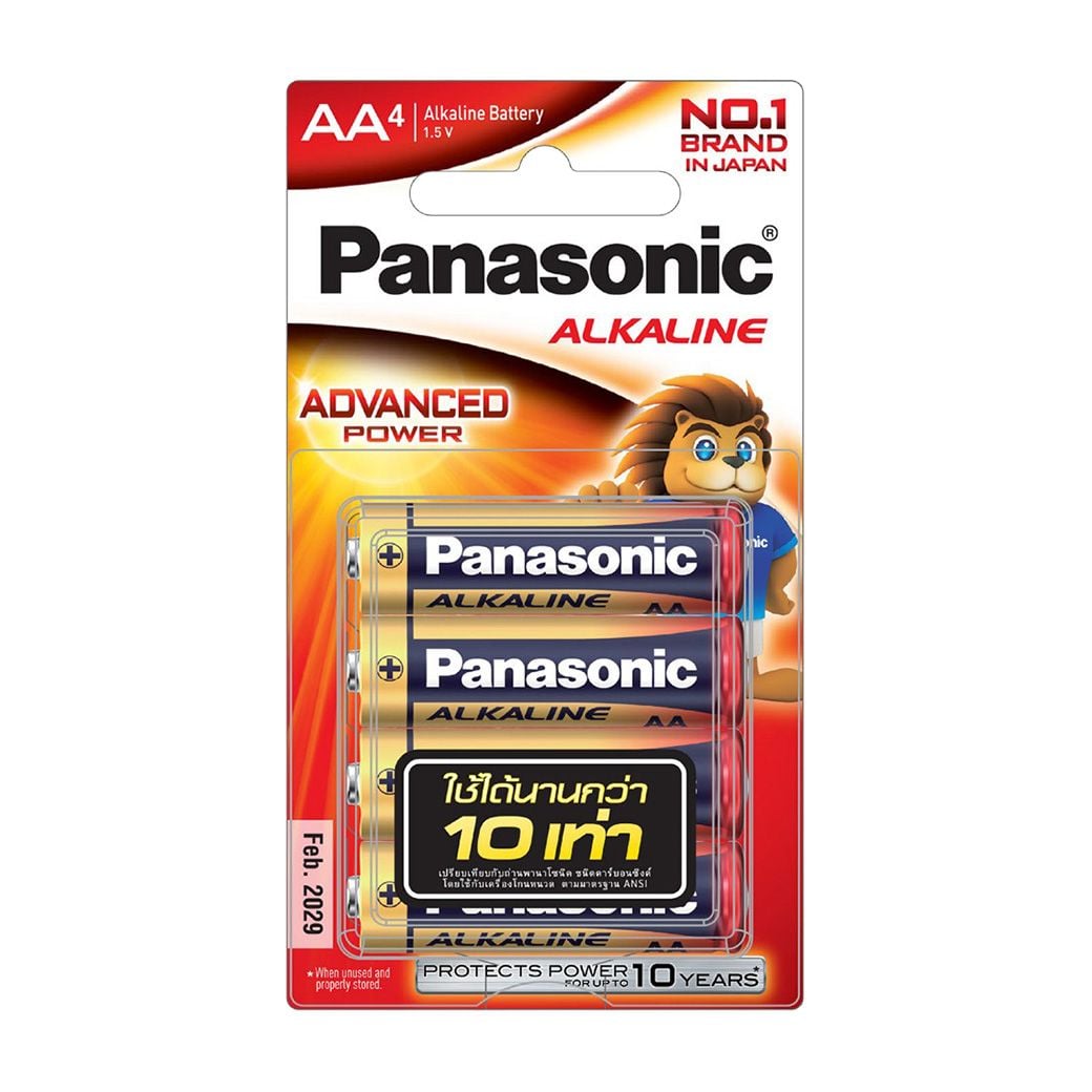 PANASONIC ถ่านอัลคาไลน์  แพ็ค4ก้อน รุ่น LR6T/4B