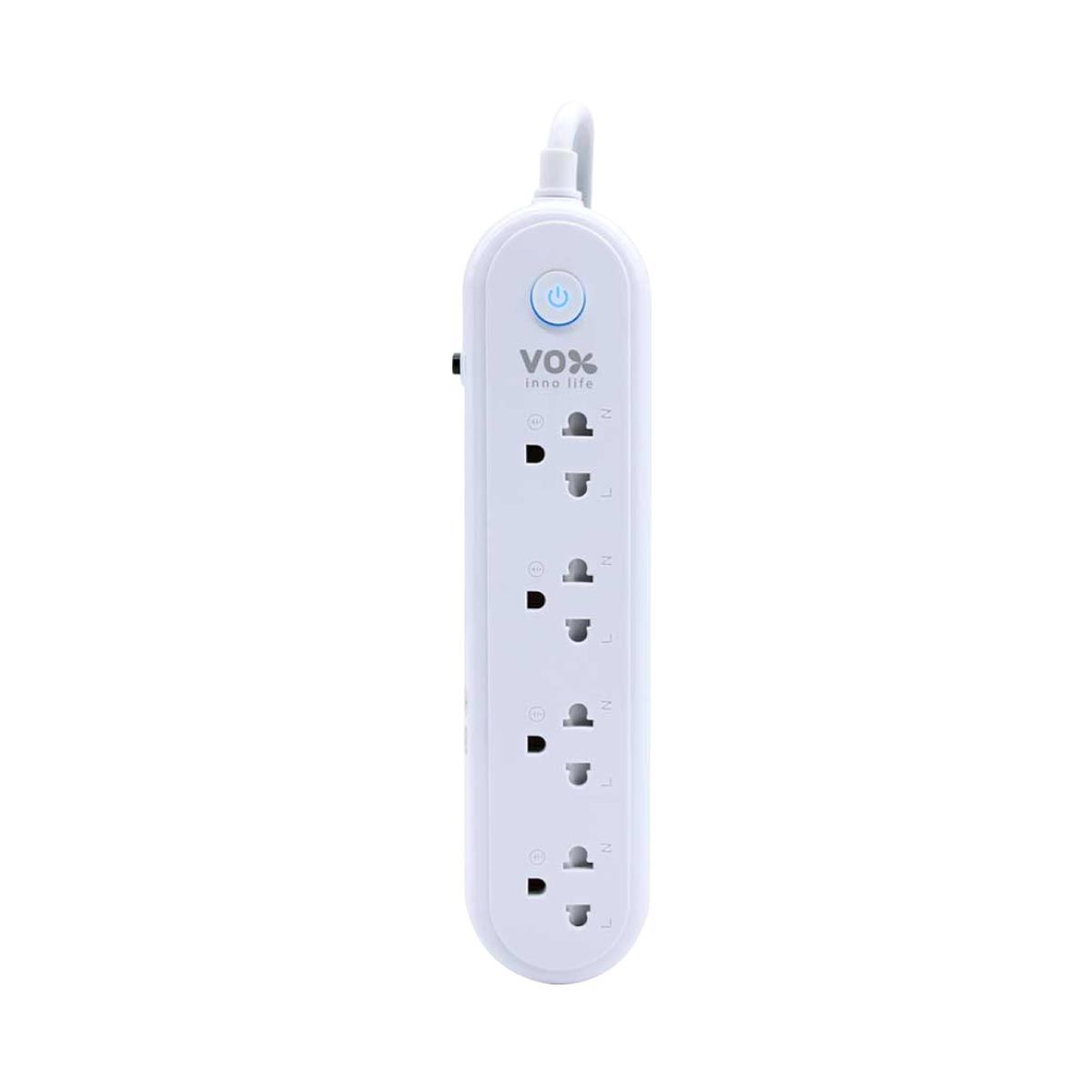 VOX  ปลั๊กVOX โนว่าไลท์ 1สวิตซ์ 4ช่อง สีขาว5M รุ่นF5ST3-NLB1-4102