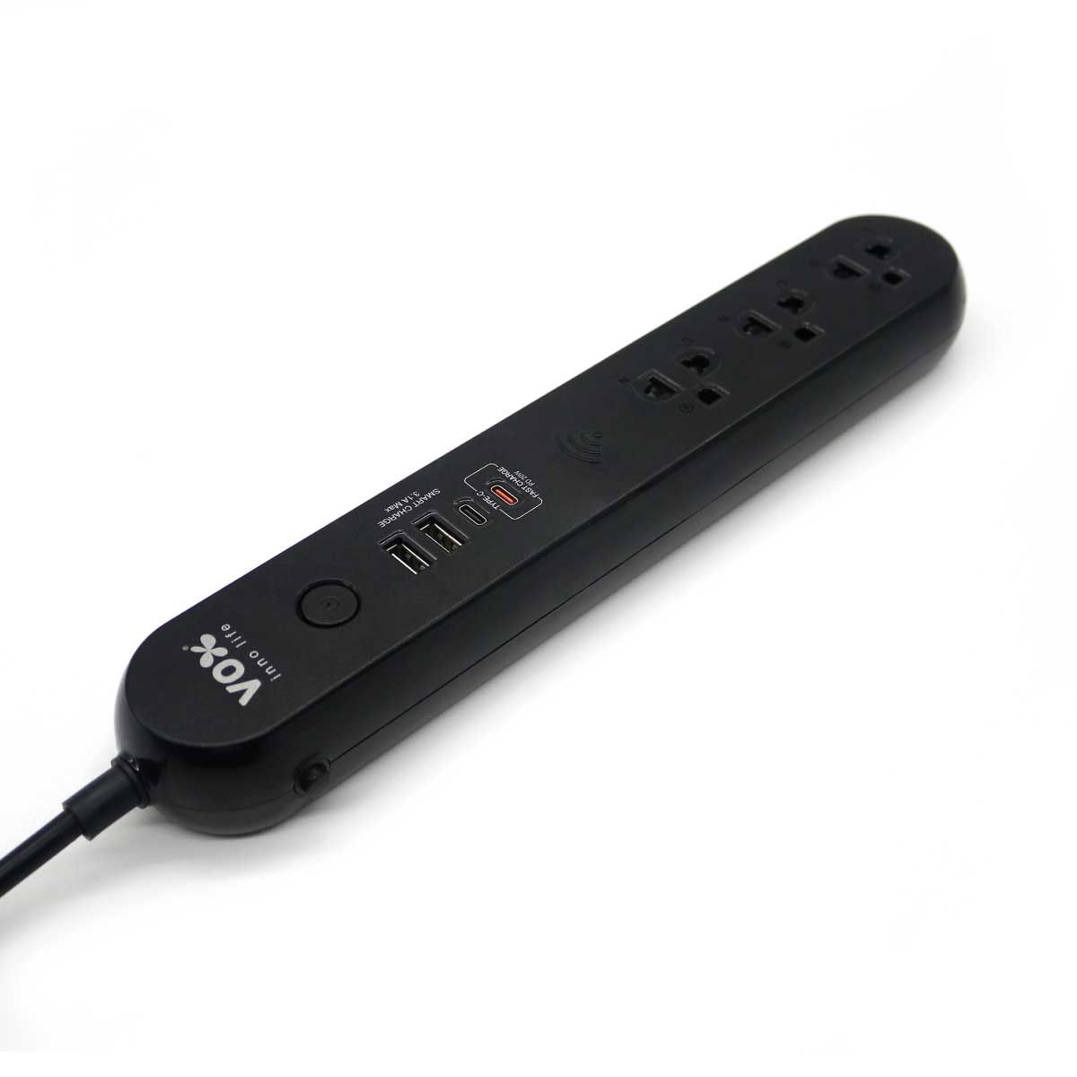 VOX ปลั๊กโนว่าNOVA สวิตซ์ x 3 ช่อง ,2 x USB 1C 3เมตรสีดำ รุ่นF5ST3-NON2-3141