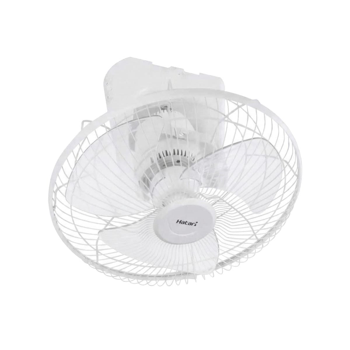 HATARI พัดลมโครจร พัดลมเพดาน ขนาด 18 นิ้ว ส่ายต่อเนื่อง สีขาว รุ่นC18M1(S)